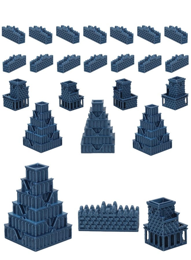 BKPrint3D Custom Civilizations for Catan Board Game | Replacement Player Sets | Settlers Pieces | Base Cities Settlements Roads | 3D Printed | (Babylon Base Set) - Image 1